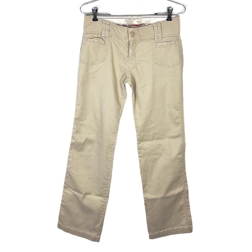 Old Navy Trouser Pants Vintage Y2K Tan Mid‎ Rise Dress Size 2